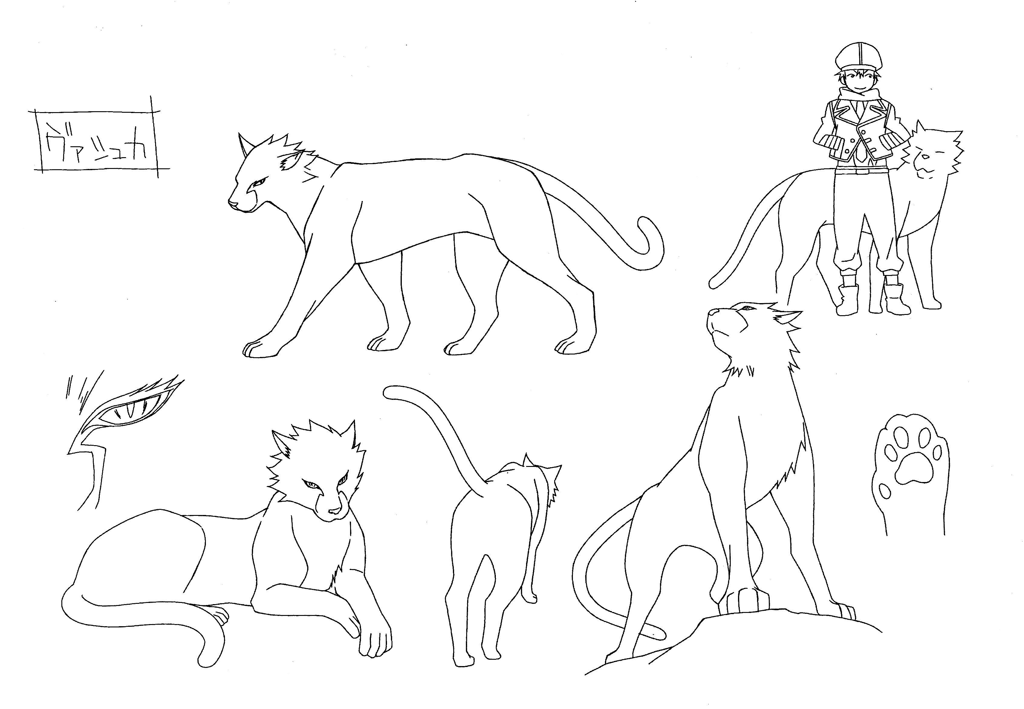 Shiba Minako Tegami Bachi Zazie Winters Character Design Line Art shiba-minako-tegami-bachi-zazie-winters-character-design-line-art